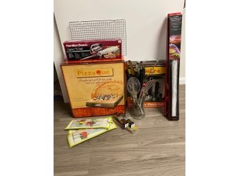 Lot Of Pizza Grilling Sets, Unused In Original Packaging And Other Outdoor Hosting Essentials