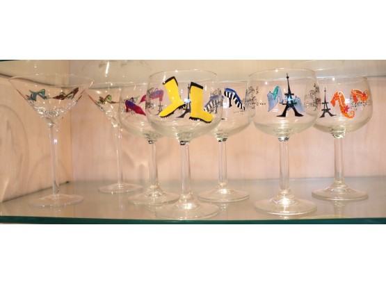 Assortment Of Fun & Eclectic Wine Glasses