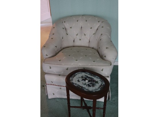 Beautiful And Whimsical English Country, Custom Upholstered Club Chair From Beacon Hill