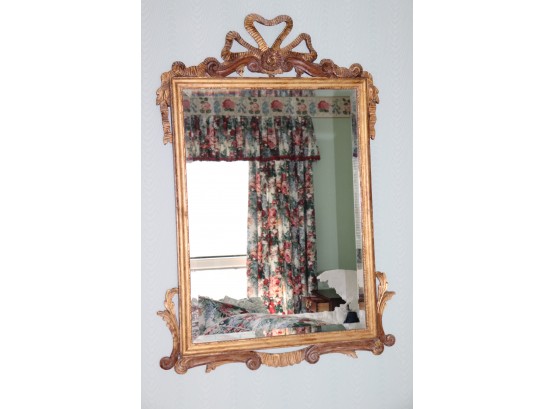 Vintage French Style Gilded & Beveled Wall Mirror
