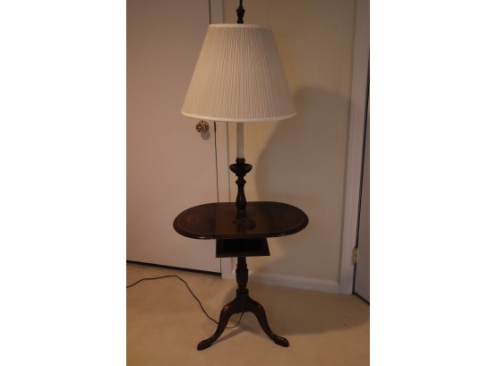 Beautiful Drop Leaf Lamp Table With Ornate Details