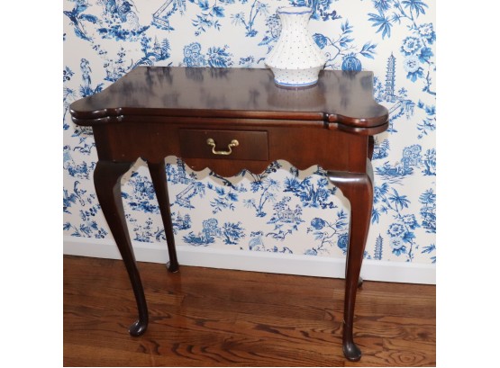 Vintage Queen Anne Style Traditional Expandable Card/Console Table