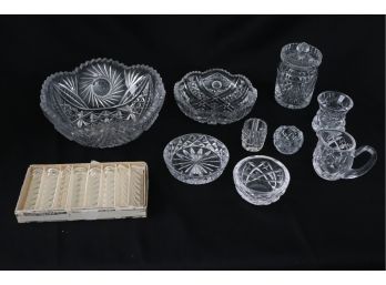 Assortment Of Fancy And Decorative Tabletop Crystal Pieces
