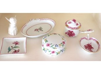 Vintage Hand Painted Porcelain By Herend Hungary,  LEC Limoges France & More