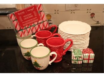 Lot Of Festive Holiday Serving Dishes And More