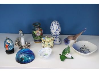 Assorted Decorative Accessories By Royal Copenhagen, Herend, B&G And More