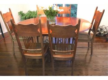 Vintage Farmhouse Style Wooden Table And Chairs