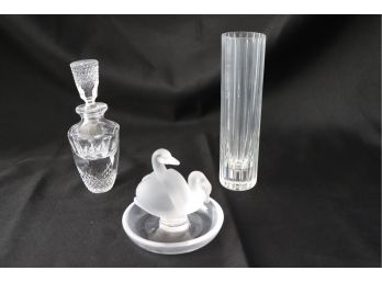 Fabulous Timeless Baccarat, Lalique & Waterford Style Crystal Trio