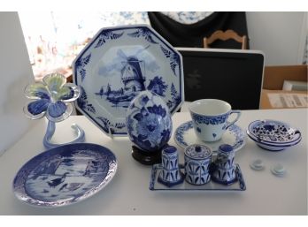 Vintage Blue & White Porcelain & Ceramic Decorative Accessories