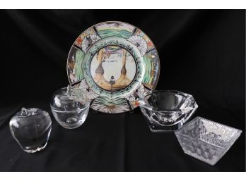 Assorted Crystal By Orrefors, Tiffany & Co. & Steuben With Decorative Plate