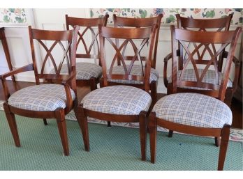 6 Almost Vintage Nichols & Stone Upholstered Seat Dining Chairs