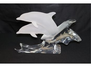 Beautiful Vintage Limited Edition Lucite Dolphin Sculpture By K Cantrell