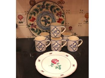 Beautiful Assortment Of Tiffany & Co Ceramic Platter, Mugs And More