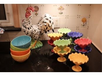 Fun Farmhouse- Chic Cheerful Porcelain Kitchen Accessories