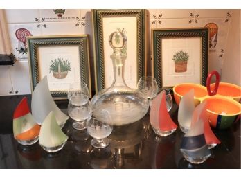 Assortment Of Entertaining Glassware And Decorative Displays