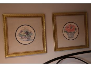 Set Of Eclectic Framed Ikebana- Oriental Inspired Style Prints