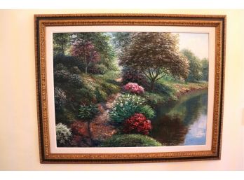 Signed Henry Peeters, Vintage Oil On Canvas In Ornate Frame