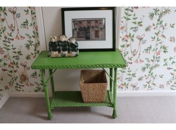 Eclectic Assortment- Rattan Console Table And Displays