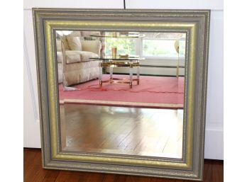 Classic Antiqued Gilded Beveled Wall Mirror With Ornate Details
