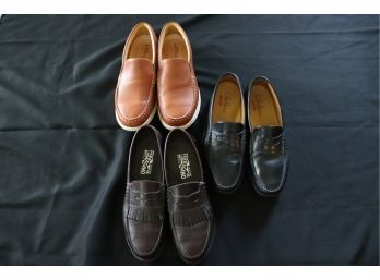 3 Mens Size 11.5 Casual Leather Shoes By Salvatore Ferragamo, Cole Haan & More