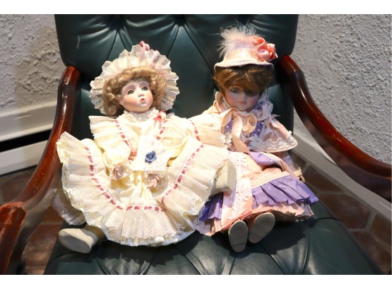 2 Dolls With Bloomers And Pants