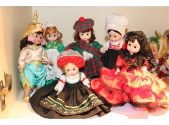 6 Madame Alexander Dolls From International Collection.