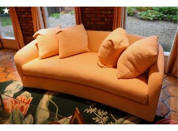 Peach Orange Modern Sofa