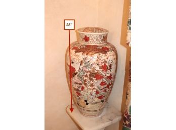 Large Handpainted Vintage Japanese Vase