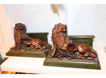 Pair Of Lion Bookends