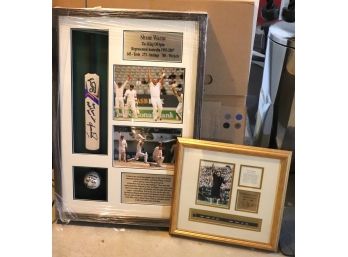 'Testimony Of Faith' Payne Stewart & Shane Warne The King Of Spin Framed & Signed Cricket/Golf Pictures