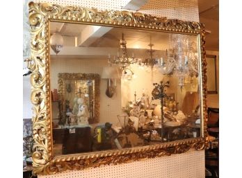 Fantastic 19th Century Gilded Wood Italian Mirror - Really One Of A Kind Piece For That Special Room!
