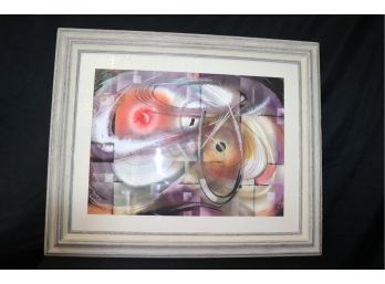 'Let There Be Light' By Artist Stan Jorgensen Watercolor Artwork Titled In Original Light Wood Frame