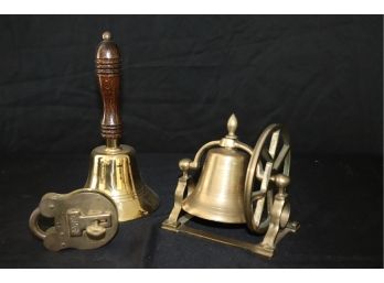 Brass Items Includes Brass Bell, Genuine Brass Lock & Key With 4 Brass Levers Jas Bond & So. Ltd -007