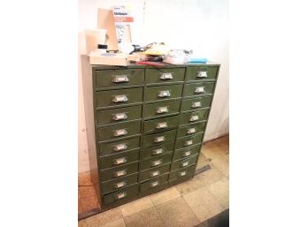 Vintage Industrial Style Machinist Cabinet - Military Green