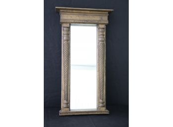 Decorative Wall Mirror With Fluted Spiral Columns
