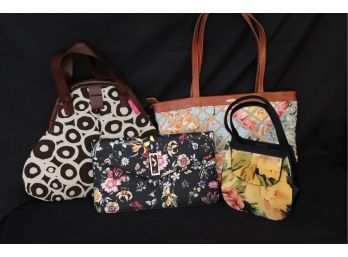 Womens Handbags - Painted Floral Print, Lucia Castano, Eric Javits Floral Printed & Fun Flower Angela Frascon