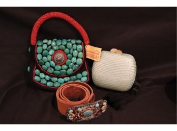 Womens Handbags Includes Small Clutch By Hoss & Stone Bead Purse By Jackson Home Clothiers