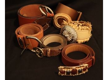 Womens Designer Belts Includes Frances Cobiasia, St. John & Hansen Size M/L