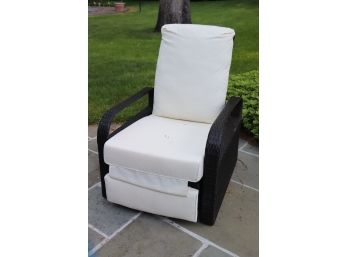 Art To Real Outdoor Wicker Style Recliner With Cushion In Very Good Condition- Includes Cover