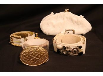 Womens Designer Belts & Handbag Includes Susanna Beverly Hills & Hand Beaded Magid Handbag