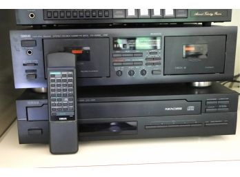 Yamaha Natural Sound Double Cassette Deck KX- W262 & Yamaha CD Player CDC-555