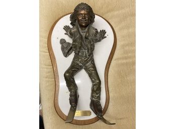 Sculpture Of Bronze Skier By Dorothy Fowler Entitled, New Young Skier.