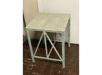 Handmade Cast Iron Side Table Created With A Chagrin Finish D And D Building