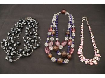 Fun Fashion Necklaces Includes Fun Colored Piece By Sorrelli & Layered Beaded Necklaces
