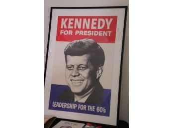 Kennedy For President Framed Matted Poster