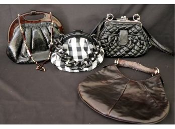 Womens Handbags Includes Yves St Laurent With Horn Handle & Vendula London & Checkered Folli Follie