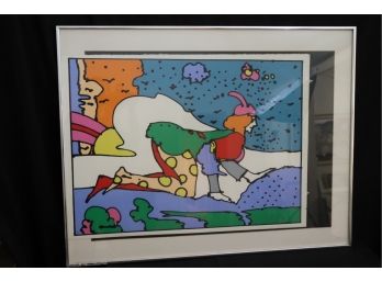 Early Peter Max 'The Playful Prince' Signed Original Screen Print 72 29/100 Amazing Colors!