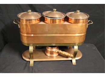 Waldow Brooklyn Ny Copper Warmer Set. Great Look And For Serving At Your Next Party