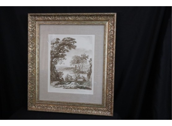 Beautiful Framed Print  Pastoral View By Lorrain