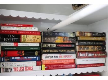 Collection Of Books Titles/Authors Include Dan Brown, Clancy, Patterson & More